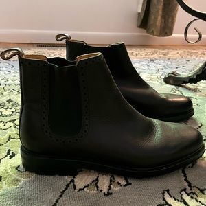 Men’s Polo Ralph Lauren Black Leather Chelsea Boots Size 13